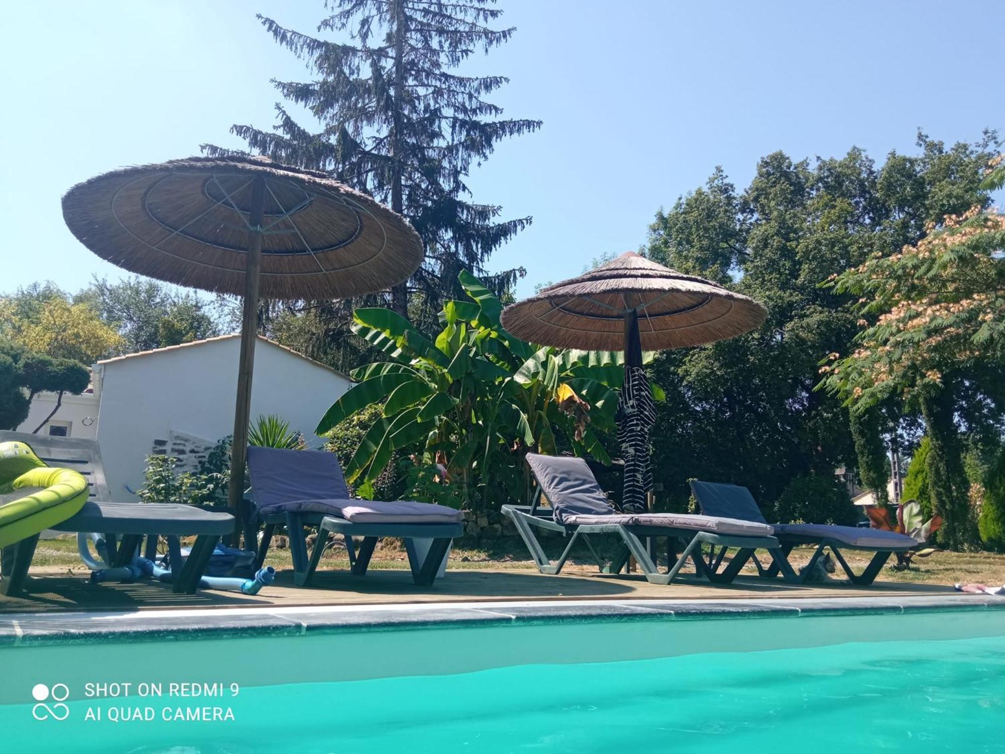 Mas Des Vignes Piscine Chauffee Bed and Breakfast Le Champ-Saint-Pere Buitenkant foto